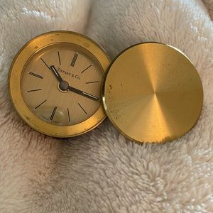 Vintage Tiffany & Co. Brass Travel/Desk Alarm Clock
